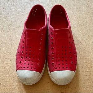 Native Jefferson Big Kids Junior J2 White Red Girl or Boy!  Unisex!